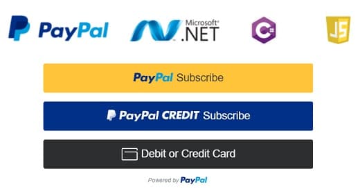 Accept Subscriptions/Recurring payments with PayPal in ASP.NET & C#